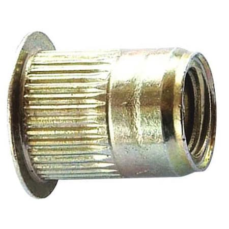 Rivet Nut, 1/4-20 Thread Size, 0.5 In Flange Dia., 0.68 In L, Steel, 25 PK