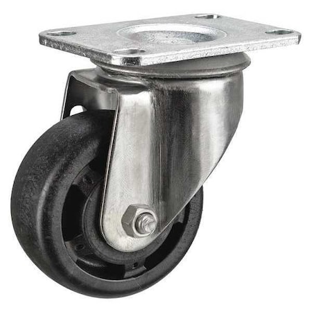 Swivel NSF-Listed Plate Caster,Glass Filled Nylon,4in,275lb