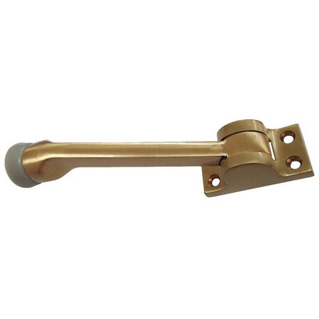 Lever Door Holder,Stn Brass,Solid Brass