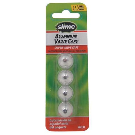 Anodized Valve Caps,4 Pc.,Silver