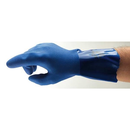 12 Chemical Resistant Gloves, PVC, 9, 1 PR