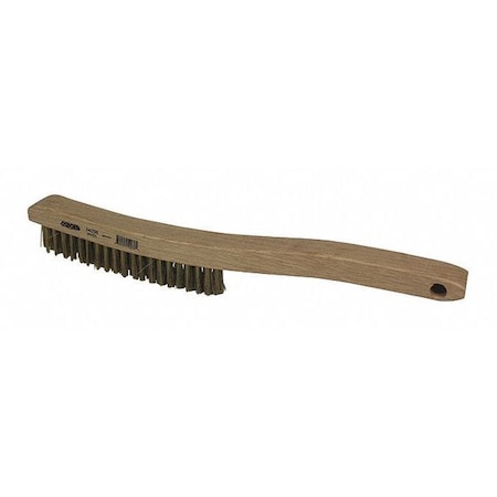 1-1/8 In W Scratch Brush, 7-1/2 In L Handle, 5-3/4 In L Brush, Wood, 13-1/4 In L Overall