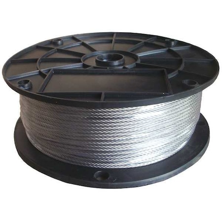 Cable,3/8 In,250 Ft,6 X 37 Class IWRC,SS