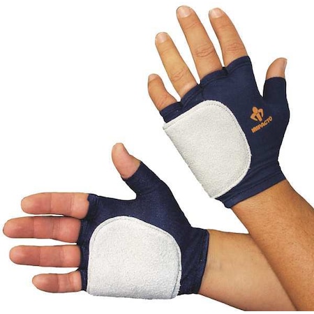 Impact Gloves,M,Bl/Gr,Nylon/Vep,Right