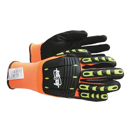 2XL High Visibility Orange Impact Gloves