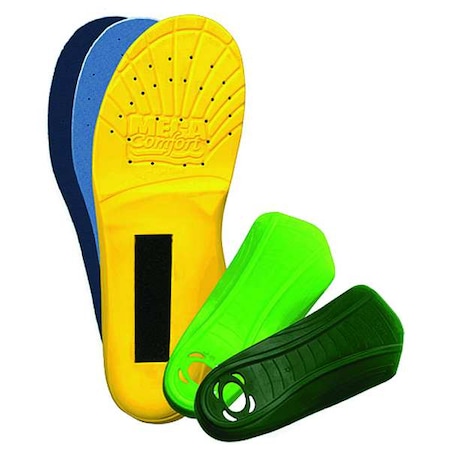 Insole,M 6 To 7/W 8 To 9,Yllw/Gr/Blk,PR