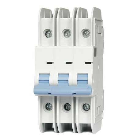 IEC Miniature Circuit Breaker, 10 A, 480V AC, 3 Pole, DIN Rail Mounting Style