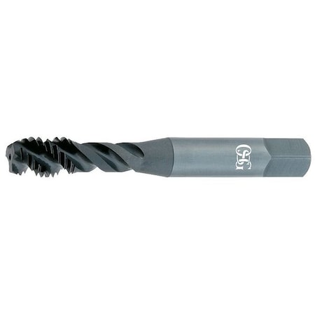 Spiral Flute Tap, M8-1.25, Modified Bottoming, Oxide, 3 Flutes