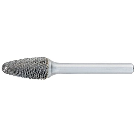 Carbide Bur,Round Nose Tree,1/2 In.