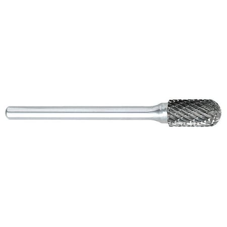 Carbide Bur,Cylindrical Ball Nose,3/16in