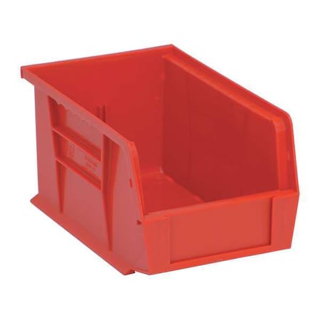 Hang & Stack Storage Bin, Red, Polypropylene, 9 1/4 In L X 6 In W X 5 In H, 50 Lb Load Capacity