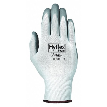 Nitrile Coated Gloves, Palm Coverage, White, M, PR