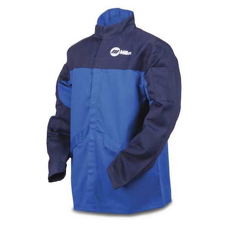 ArcArmor Welding Jacket,Royal/Nvy,Ctn INDURA,L