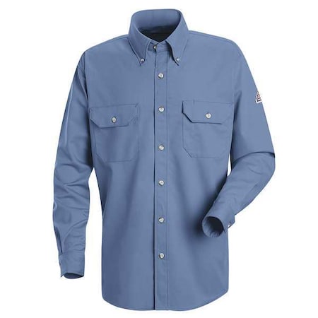 FR Long Sleeve Shirt,Button,Lt Blue,3XL