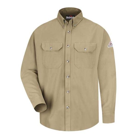 FR Long Sleeve Shirt,Khaki,M,Button