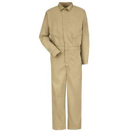 Resistant Coverall,Khaki,48 In Tall