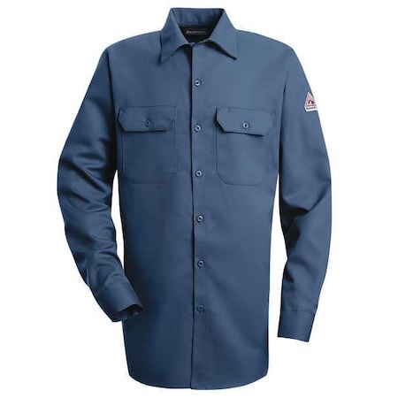 Flame Resistant Collared Shirt, Navy, ExcelFR(R), 88%, M