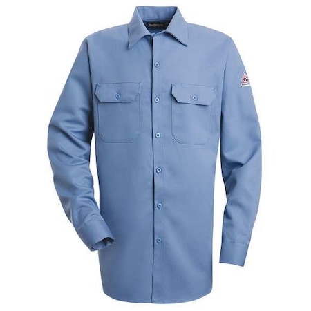 Flame Resistant Collared Shirt, Light Blue, ExcelFR(R), 88%, 2XLT