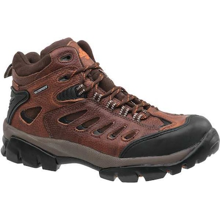 Size 10-1/2 Men's Hiker Boot Steel Work Boot, Brown