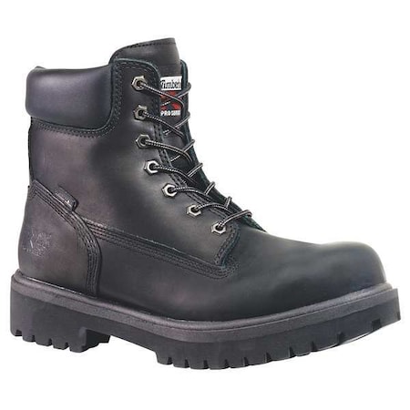 Work Boots,Pln,Mens,7W,6In,Blk,PR