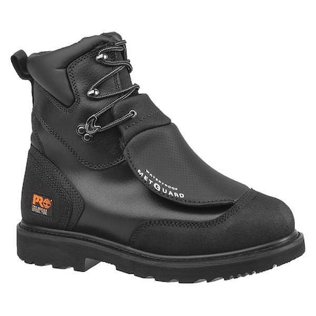 Size 11-1/2 Men's 8 In Work Boot Steel Work Boot, Black