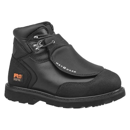 Size 11-1/2 Men's 6 In Work Boot Steel Work Boot, Black