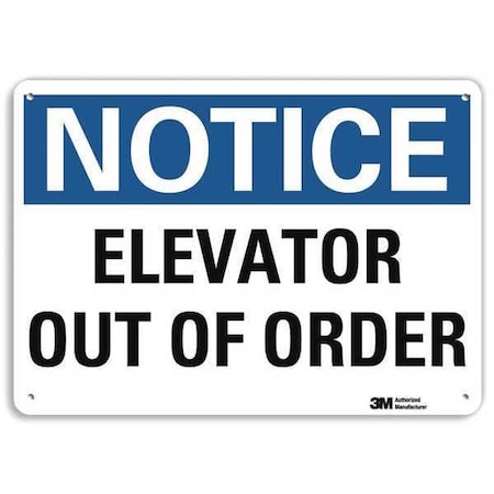 Notice Sign, 7 In H, 10 In W, Plastic, Vertical Rectangle, English, U5-1173-NP_10X7