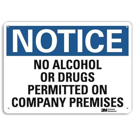 Notice Sign, 7 In H, 10 In W, Plastic, Vertical Rectangle, English, U5-1338-NP_10X7