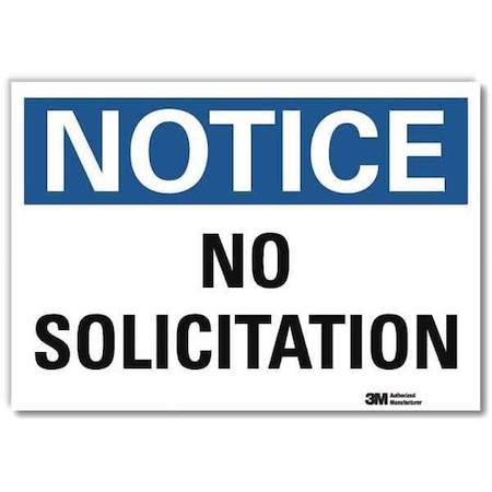 Notice Sign, 5 In H, 7 In W, Reflective Sheeting, Horizontal Rectangle, English, U5-1411-RD_7X5