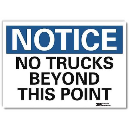 Notice Sign, 5 In H, 7 In W, Reflective Sheeting, Horizontal Rectangle, English, U5-1421-RD_7X5