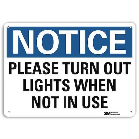 Notice Sign,RecycldReflecAlum,10inWx7inH, U5-1455-RA_10X7