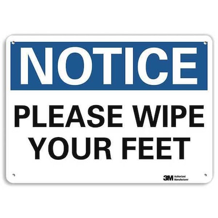 Notice Sign,RecycldReflecAlum,10inWx7inH, U5-1457-RA_10X7