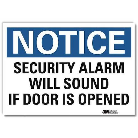 Notice Sign,5u0022 X 7u0022,Vinyl, 5 In H, 7 In W, Reflective Sheeting, English, U5-1511-RD_7X5