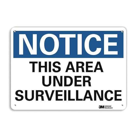 Notice Sign, 10 In H, 14 In W, Aluminum, Horizontal Rectangle, English, U5-1547-NA_14x10