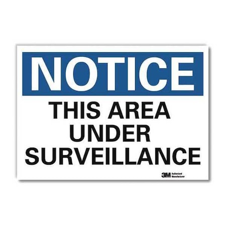 Notice Sign, 5 In H, 7 In W, Reflective Sheeting, Horizontal Rectangle, English, U5-1547-RD_7X5