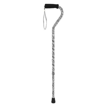 Adjustable Cane,Offset,29-57/64 In,Zebra