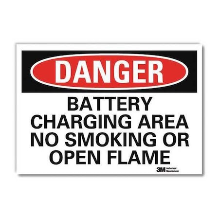 Danger No Smoking Sign, 10 H, 14 In W, Reflective Sheeting, Horizontal Rectangle, U3-1126-RD_14X10