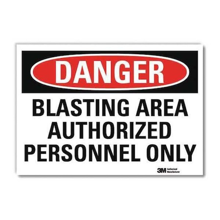 Danger Sign, 7 In H, 10 In W, Reflective Sheeting, Vertical Rectangle, English, U3-1134-RD_10X7