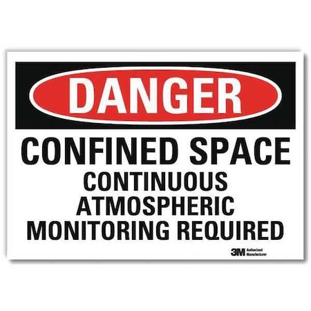 Danger Sign,Self-Adhesv Mount,10inWx7inH, U3-1196-RD_10X7