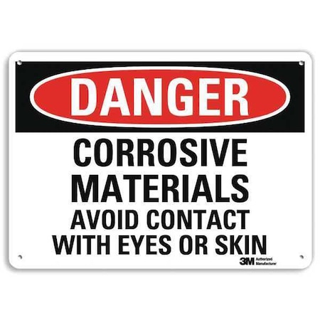 Danger Sign, 10 In H, 14 In W, Plastic, Horizontal Rectangle, English, U3-1275-NP_14X10