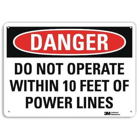 Danger Sign,10 W,7 H,0.040 Thickness, U3-1342-NA_10x7