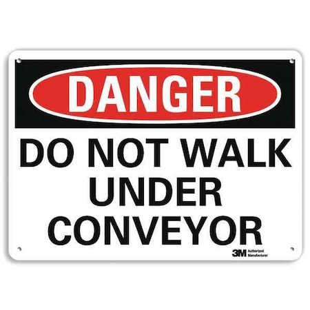 Danger Sign, 10 In Height, 14 In Width, Aluminum, Vertical Rectangle, English