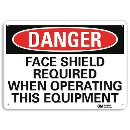 Danger Sign,4 Hole Mount,10in W X 7in H, U3-1457-RA_10X7