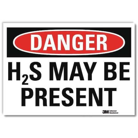 Danger Sign, 7 In H, 10 In W,Vertical Rectangle, English, U3-1541-RD_10X7