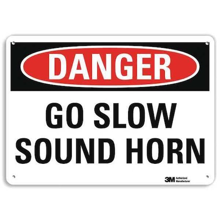 Danger Sign, 10 In H, 14 In W, Plastic, Horizontal Rectangle, English, U3-1538-NP_14X10