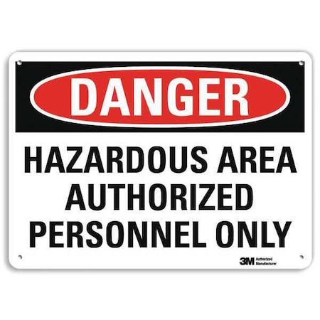 Danger Sign,10 W,7 H,0.040 Thickness, U3-1564-NA_10x7