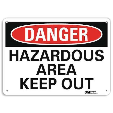 Danger Sign,10 W,7 H,0.040 Thickness, U3-1566-NA_10x7