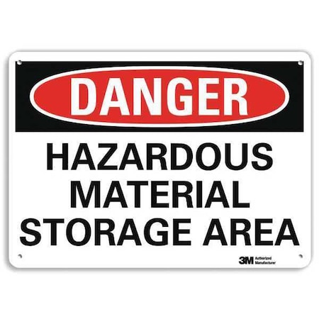 Danger Sign, 10 In H, 14 In W, Vertical Rectangle, English, U3-1572-RA_14X10