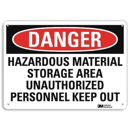 Danger Sign,4 Hole Mount,10in W X 7in H, U3-1573-RA_10X7