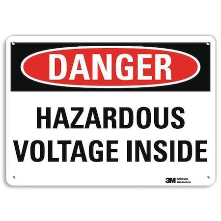 Danger Sign,4 Hole Mount,10in W X 7in H, U3-1577-RA_10X7